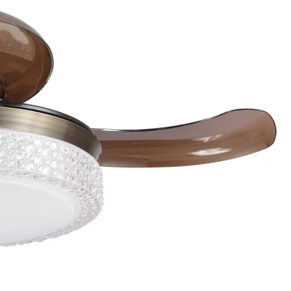 VENTILATEUR DE PLAFOND LED KINGSTON 4P CUIR PLIANT RÉGLABLE
