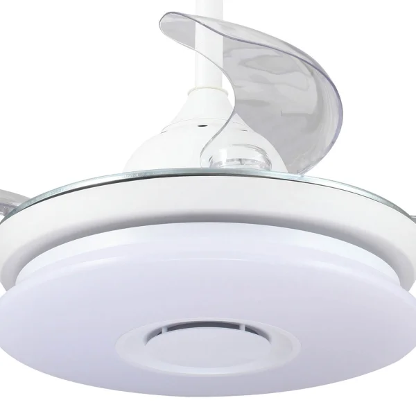 VENTILATEUR DE PLAFOND CONDUIT LINSTEAD BLANC RGB PLIAGE RÉGLABLE