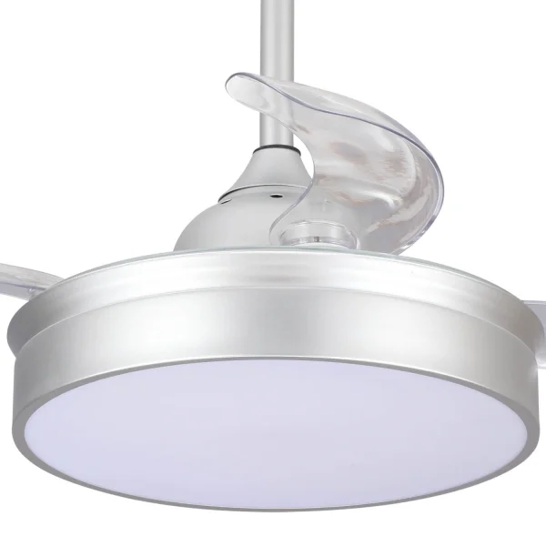 VENTILATEUR RÉGLABLE DE PLAFOND LED D’ARGENT D’ARGENT D’ARGENT