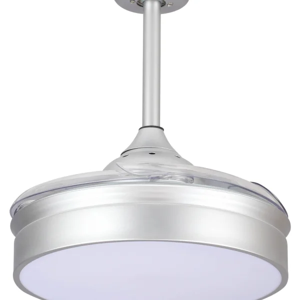 VENTILATEUR RÉGLABLE DE PLAFOND LED D’ARGENT D’ARGENT D’ARGENT