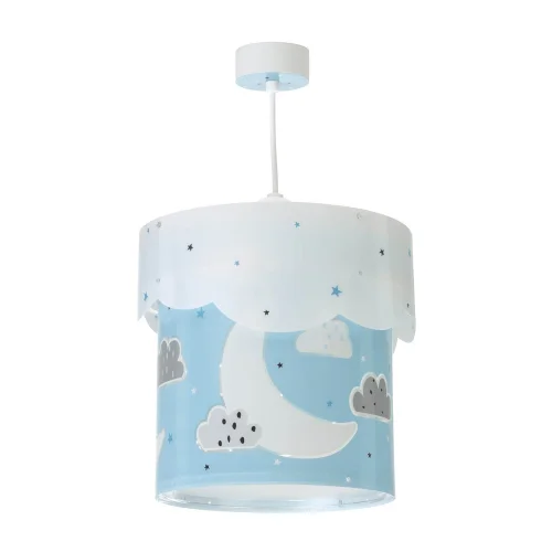 LAMPE PENDENTIF POUR ENFANTS LUNE BLEUE E27