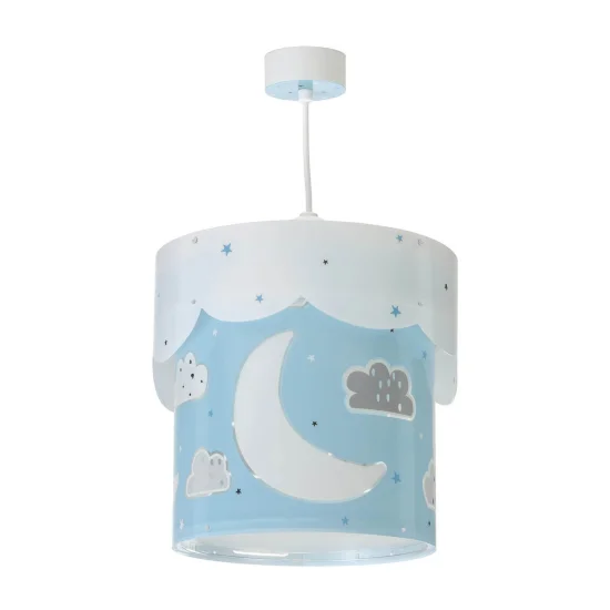 LAMPE PENDENTIF POUR ENFANTS LUNE BLEUE E27 2