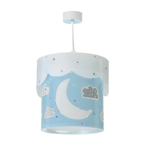 LAMPE PENDENTIF POUR ENFANTS LUNE BLEUE E27
