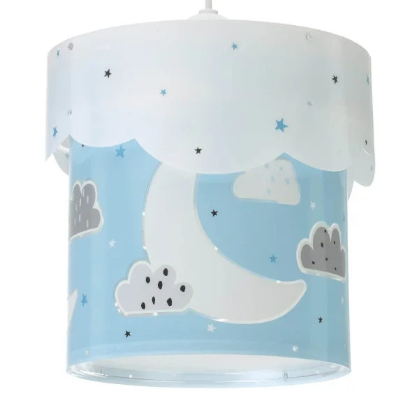 LAMPE PENDENTIF POUR ENFANTS LUNE BLEUE E27