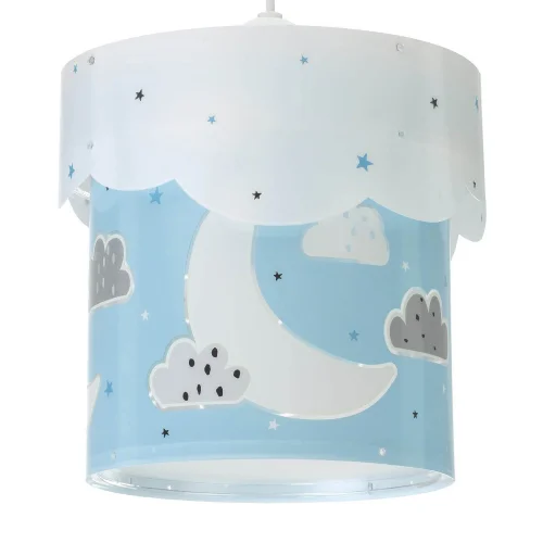 LAMPE PENDENTIF POUR ENFANTS LUNE BLEUE E27