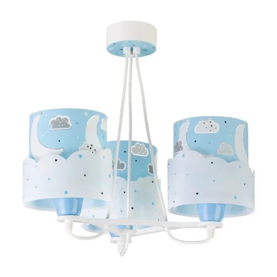 LAMPE POUR ENFANTS 3 LUMIÈRES DE LUNE E27 BLEU 2