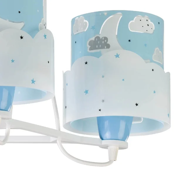 LAMPE POUR ENFANTS 3 LUMIÈRES DE LUNE E27 BLEU LAMPE POUR ENFANTS 3 LUMIÈRES DE LUNE E27 BLEU
