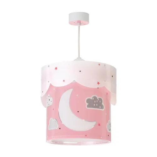 LAMPE PENDENTIF POUR ENFANTS ROSE MOON E27