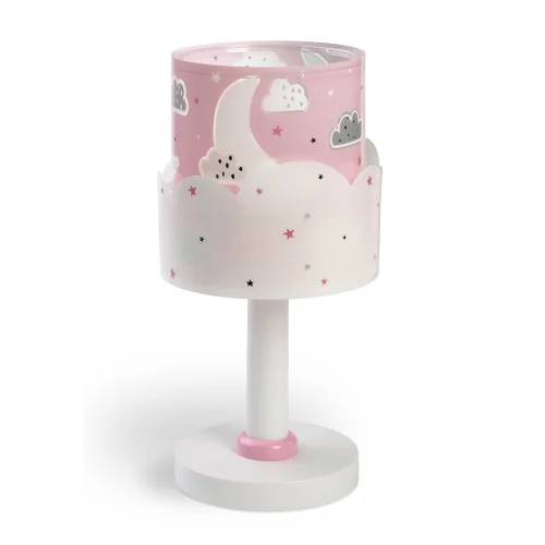 LAMPE DE TABLE ROSE POUR ENFANTS MOON E14