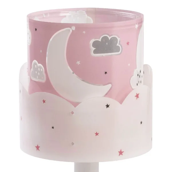 LAMPE DE TABLE ROSE POUR ENFANTS MOON E14