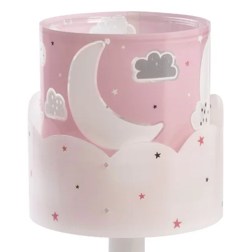 LAMPE DE TABLE ROSE POUR ENFANTS MOON E14