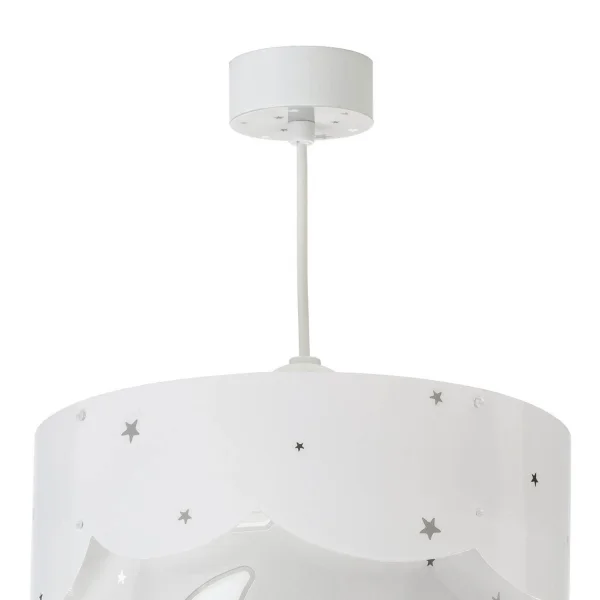 PENDENTIF LAMPE LUNE E27 GRIS