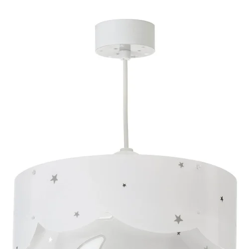 PENDENTIF LAMPE LUNE E27 GRIS