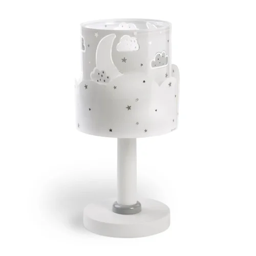 LAMPE DE TABLE POUR ENFANTS GRISE E14 MOON E14