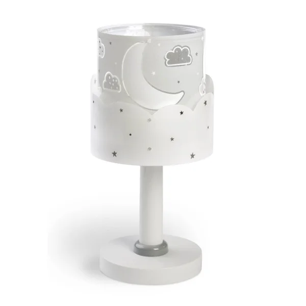 LAMPE DE TABLE POUR ENFANTS GRISE E14 MOON E14