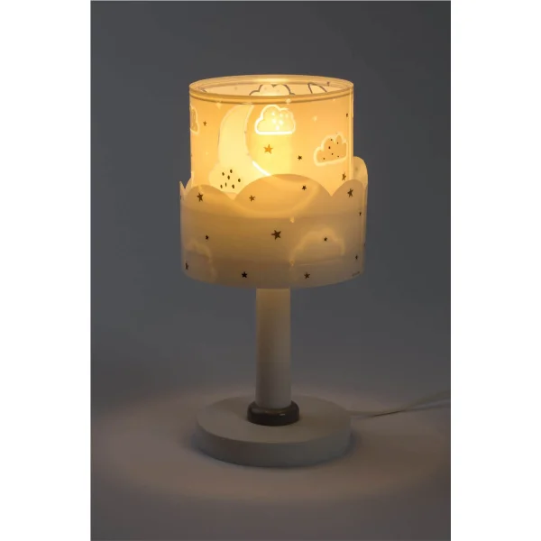 LAMPE DE TABLE POUR ENFANTS GRISE E14 MOON E14