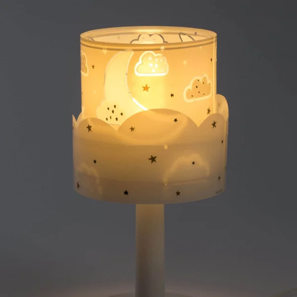 LAMPE DE TABLE POUR ENFANTS GRISE E14 MOON E14