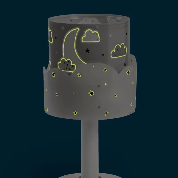 LAMPE DE TABLE POUR ENFANTS GRISE E14 MOON E14