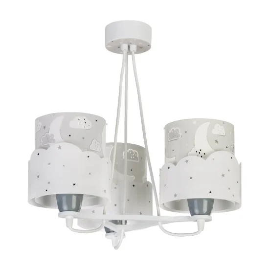 LAMPE POUR ENFANTS 3 LUMIÈRES DE LUNE E27 GRIS 2