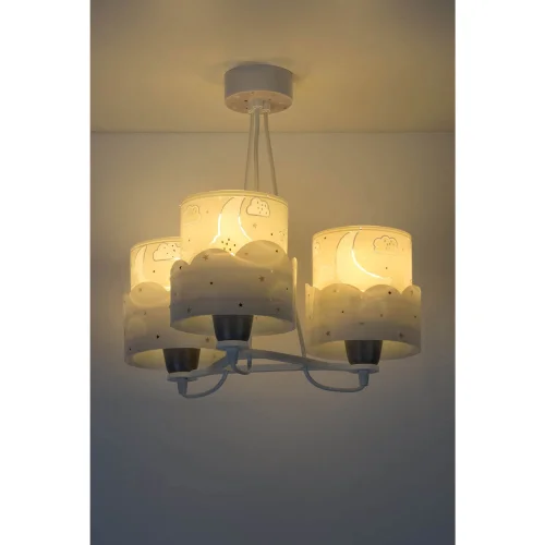 LAMPE POUR ENFANTS 3 LUMIÈRES DE LUNE E27 GRIS