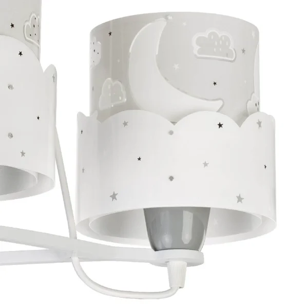 LAMPE POUR ENFANTS 3 LUMIÈRES DE LUNE E27 GRIS