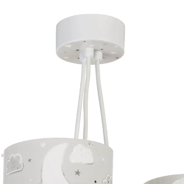 LAMPE POUR ENFANTS 3 LUMIÈRES DE LUNE E27 GRIS