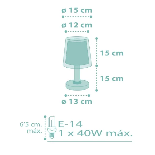 FLEURS DE RÊVE DE LAMPE DE TABLE POUR ENFANTS E14 VERT