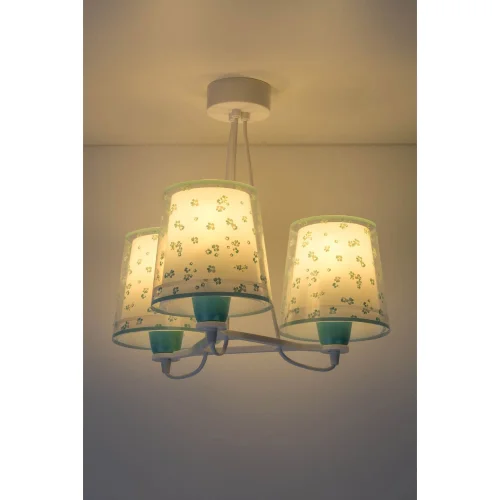 LAMPE POUR ENFANTS 3 LUMIÈRES RÊVE FLEURS E27 VERT