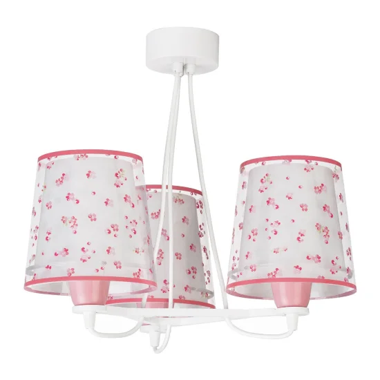 LAMPE POUR ENFANTS 3 LUMIÈRES RÊVE FLEURS E27 ROSE 2