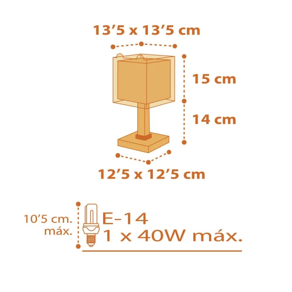 PETITE LAMPE DE TABLE POUR ENFANTS TIGRE E14