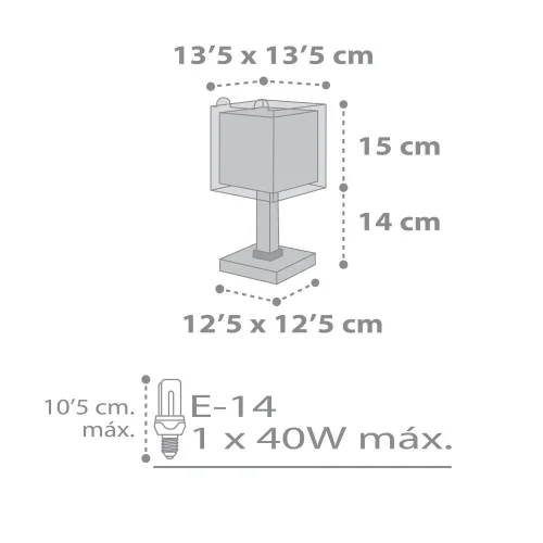 PETITE LAMPE DE TABLE POUR ENFANTS TEDDY E14