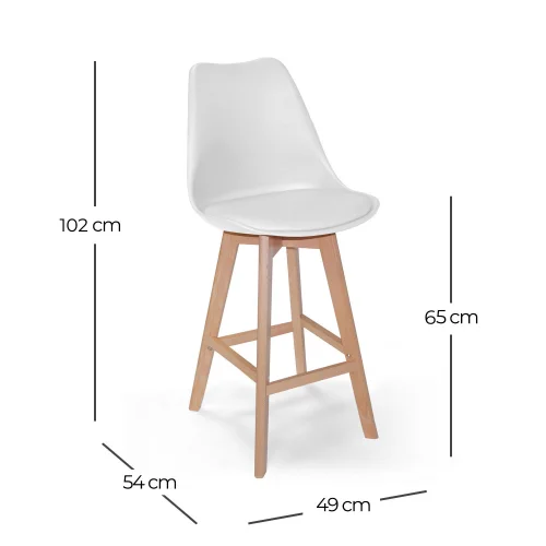 TABOURET BLANC DE DEMI-TOUR KARLSKRONA TABOURET BLANC DE DEMI-TOUR KARLSKRONA