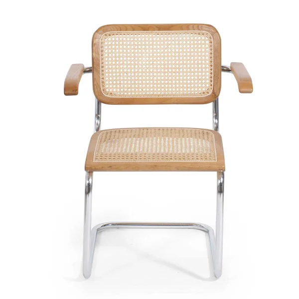 CHAISE WEBSTER AVEC ACCOUDOIRS EN ROTIN NATUREL