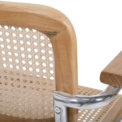 CHAISE WEBSTER AVEC ACCOUDOIRS EN ROTIN NATUREL