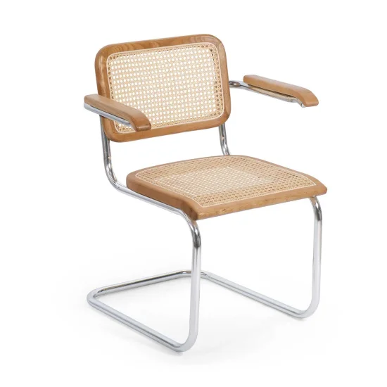CHAISE WEBSTER AVEC ACCOUDOIRS EN ROTIN NATUREL