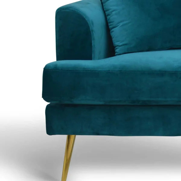 SKYLA CANAPÉ 3 CARRÉS TURQUOISE