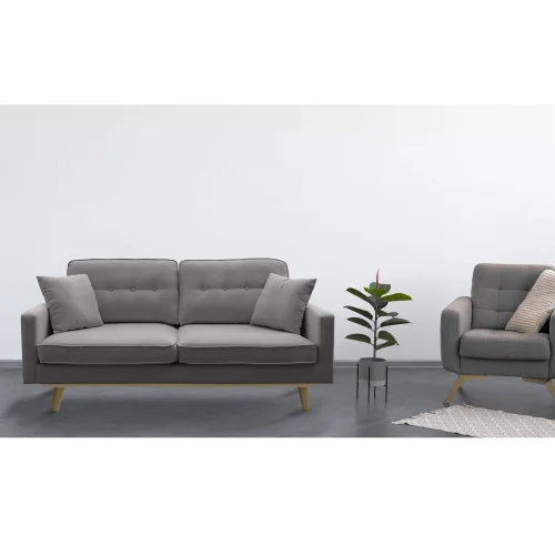 CANAPÉ LIZETH 3 CARRÉS ANTHRACITE