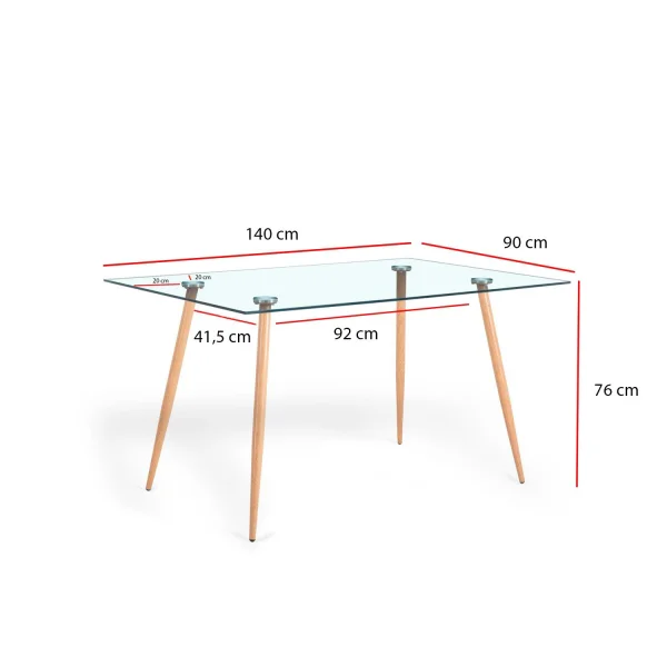 TABLE EN VERRE VIKING TABLE EN VERRE VIKING