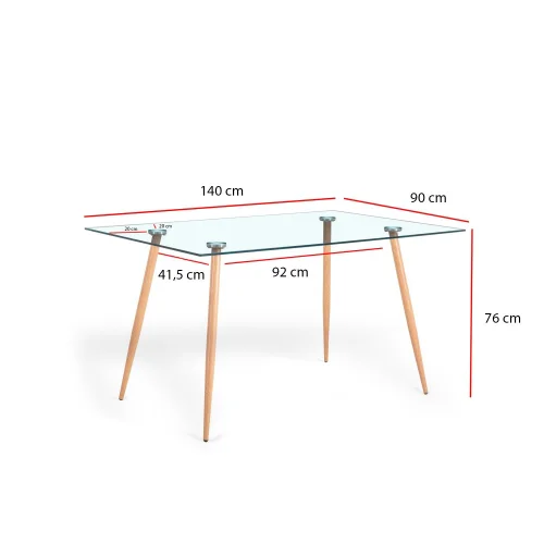 TABLE EN VERRE VIKING TABLE EN VERRE VIKING