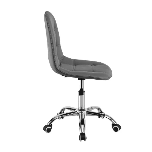 CHAISE DE BUREAU GREG AVEC ROUES CAPITONE GRISES