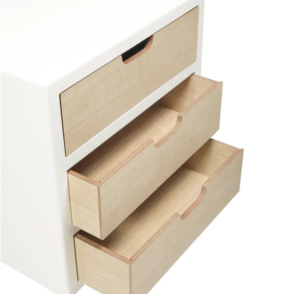 TABLE DE CHEVET 3 TIROIRS MALOKAI