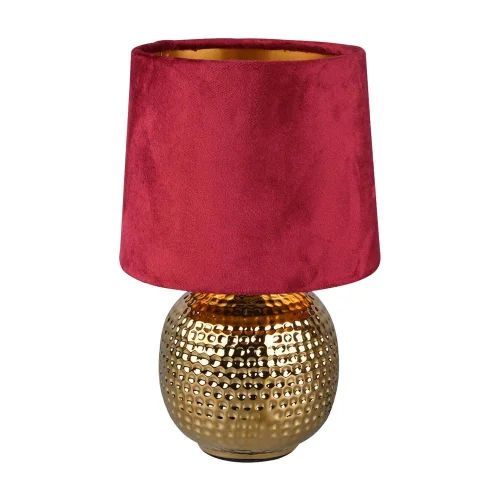 LAMPE DE TABLE GAELA ÉCRAN ROUGE CÉRAMIQUE E14
