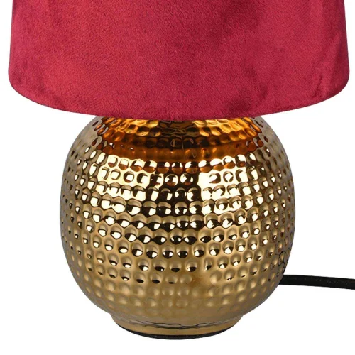 LAMPE DE TABLE GAELA ÉCRAN ROUGE CÉRAMIQUE E14