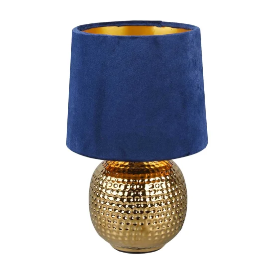LAMPE DE TABLE GAELA ÉCRAN BLEU CÉRAMIQUE E14 2