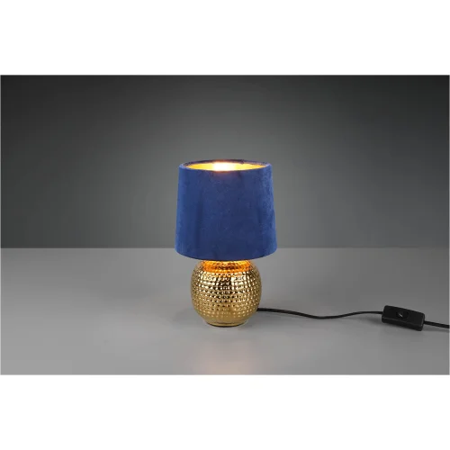 LAMPE DE TABLE GAELA ÉCRAN BLEU CÉRAMIQUE E14