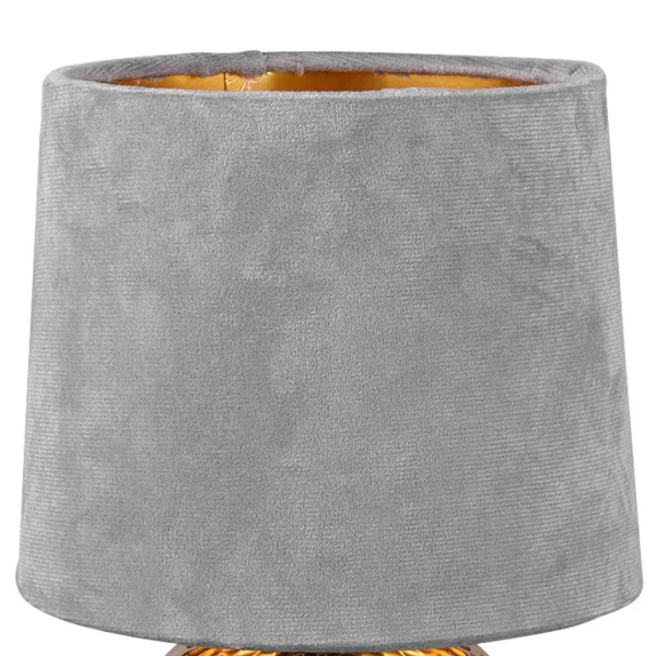LAMPE DE TABLE GAELA ÉCRAN GRIS CÉRAMIQUE E14