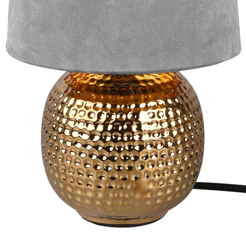 LAMPE DE TABLE GAELA ÉCRAN GRIS CÉRAMIQUE E14