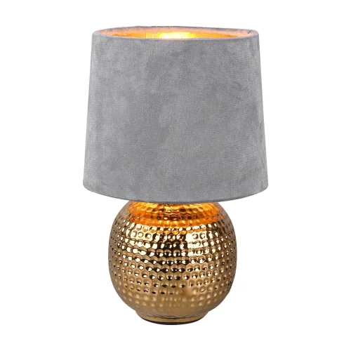 LAMPE DE TABLE GAELA ÉCRAN GRIS CÉRAMIQUE E14