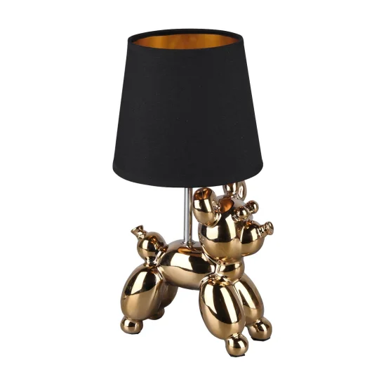 LAMPE DE TABLE LUCKY CÉRAMIQUE DORÉE E14 2