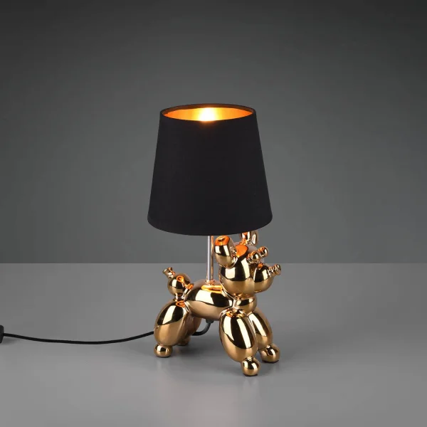 LAMPE DE TABLE LUCKY CÉRAMIQUE DORÉE E14 LAMPE DE TABLE LUCKY CÉRAMIQUE DORÉE E14